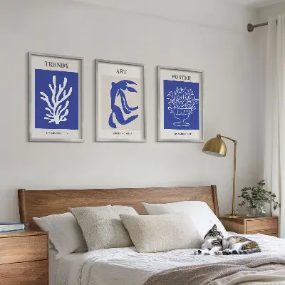 Fotowand met abstracte posters van Matisse