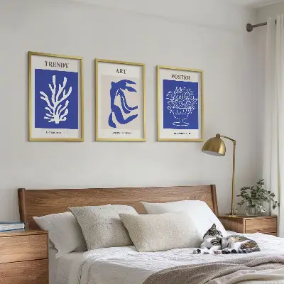 Fotowand met abstracte posters van Matisse
