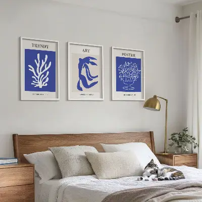 Fotowand met abstracte posters van Matisse