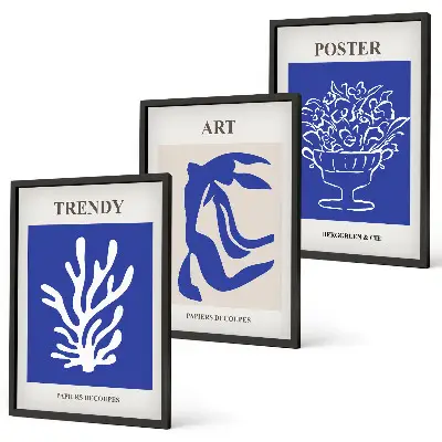Fotowand met abstracte posters van Matisse