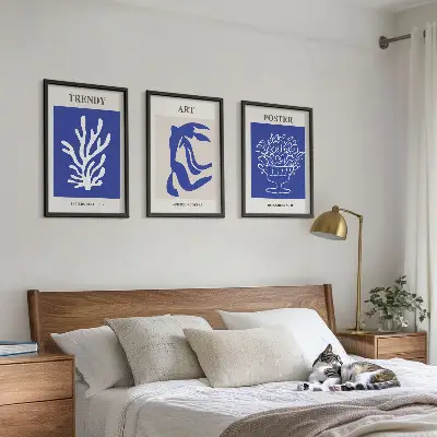 Fotowand met abstracte posters van Matisse