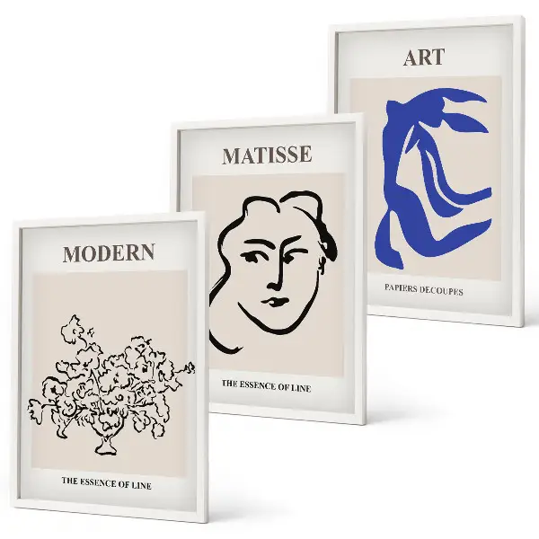 Fotowand met abstracte minimalistische posters