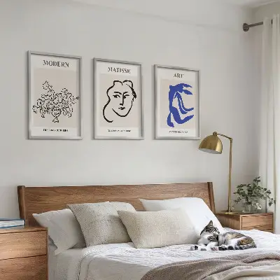 Fotowand met abstracte minimalistische posters