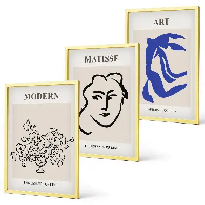 Fotowand met abstracte minimalistische posters