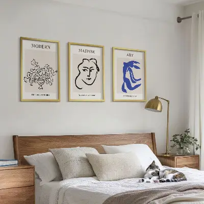 Fotowand met abstracte minimalistische posters