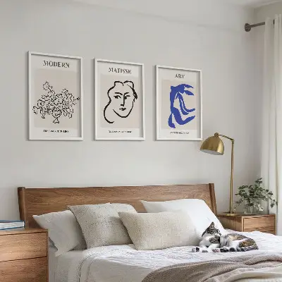Fotowand met abstracte minimalistische posters