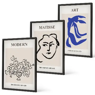 Fotowand met abstracte minimalistische posters