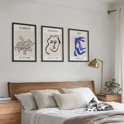 Fotowand met abstracte minimalistische posters