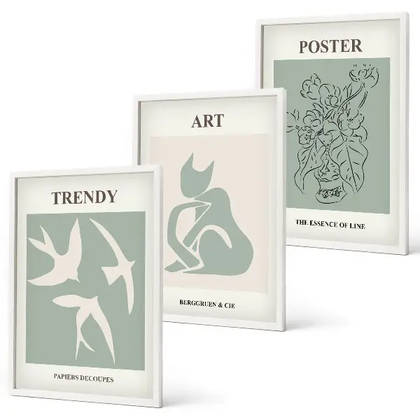 Wanddecoratie set met Matisse illustraties stijlvolle schilderijen