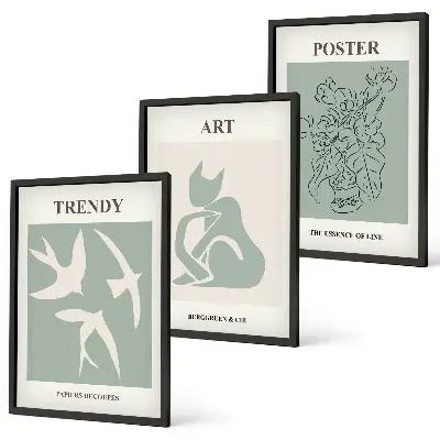 Wanddecoratie set met Matisse illustraties stijlvolle schilderijen