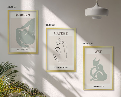 Wanddecoratie set schilderijen Abstrakcyjne figury pastelowe