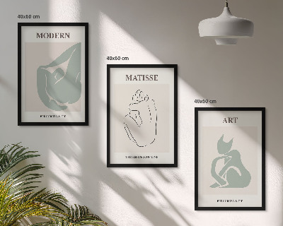 Wanddecoratie set schilderijen Abstrakcyjne figury pastelowe