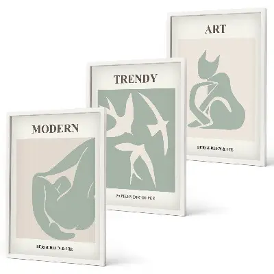 Fotowand met abstracte figuren van Matisse