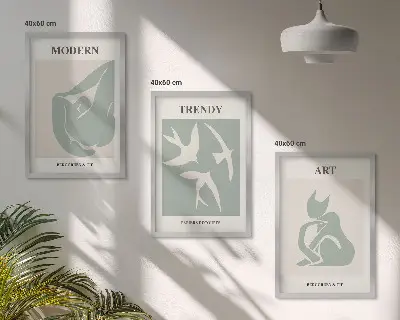 Fotowand met abstracte figuren van Matisse