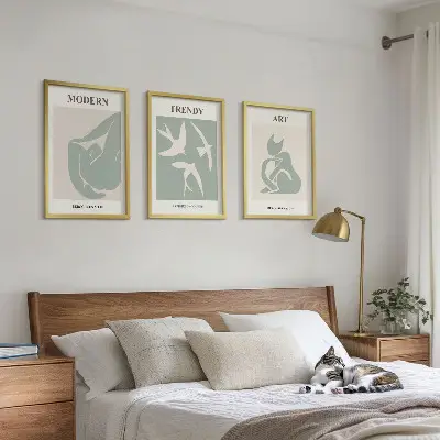 Fotowand met abstracte figuren van Matisse