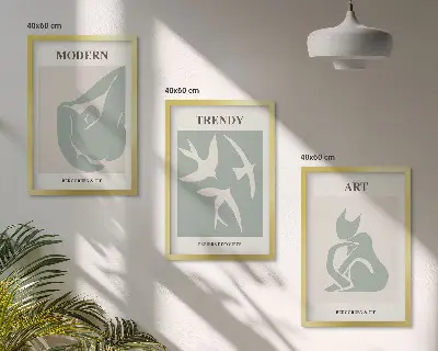 Fotowand met abstracte figuren van Matisse