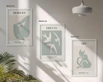 Fotowand met abstracte figuren van Matisse