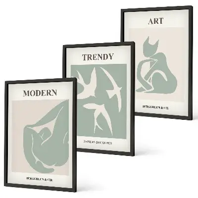 Fotowand met abstracte figuren van Matisse