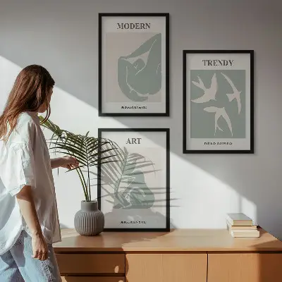 Fotowand met abstracte figuren van Matisse