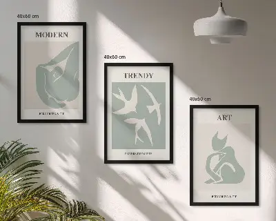 Fotowand met abstracte figuren van Matisse