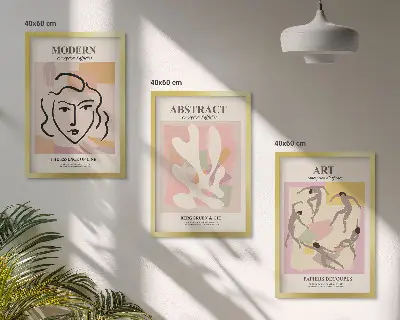 Fotowand stijlvolle portretten in pasteltinten