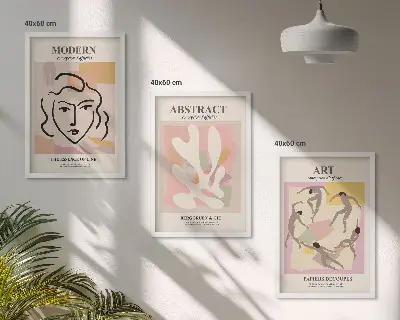 Fotowand stijlvolle portretten in pasteltinten