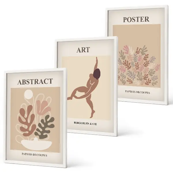 Wanddecoratieset schilderijen stijlvolle Matisse composities