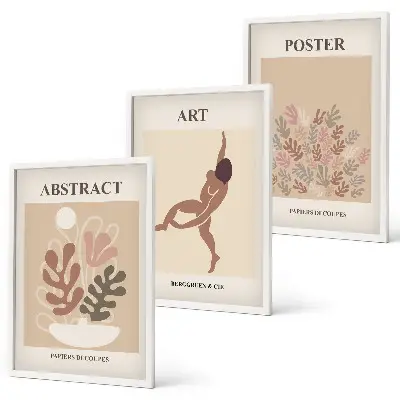 Wanddecoratieset schilderijen stijlvolle Matisse composities