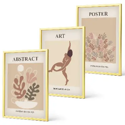 Wanddecoratieset schilderijen stijlvolle Matisse composities