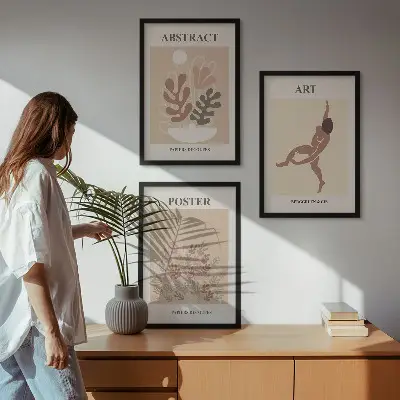 Wanddecoratieset schilderijen stijlvolle Matisse composities