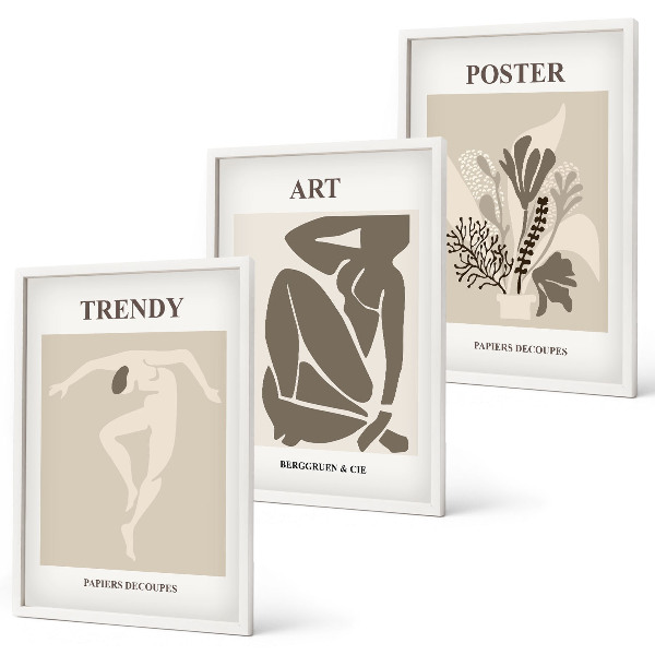 Wanddecoratie set schilderijen Figury roślinne Matisse