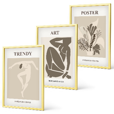 Wanddecoratie set schilderijen Figury roślinne Matisse