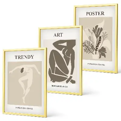 Set wanddecoratie met Matisse plantfiguren schilderijen set