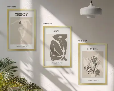 Set wanddecoratie met Matisse plantfiguren schilderijen set