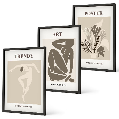 Wanddecoratie set schilderijen Figury roślinne Matisse