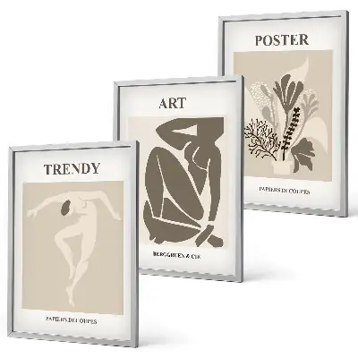 Set wanddecoratie met Matisse plantfiguren schilderijen set