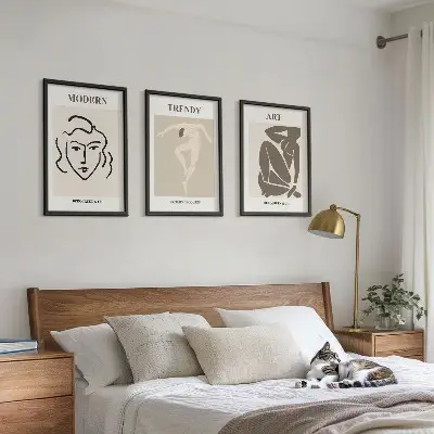 Fotowand met abstracte kleurrijke portretten
