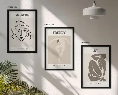 Fotowand met abstracte kleurrijke portretten