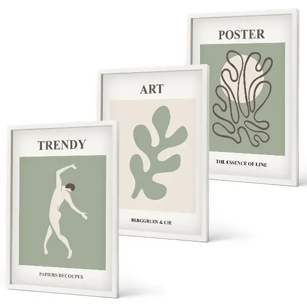 Fotowand met abstracte plantfiguren