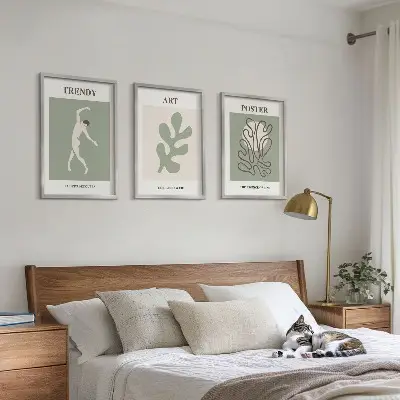 Fotowand met abstracte plantfiguren