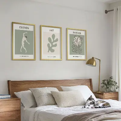 Fotowand met abstracte plantfiguren