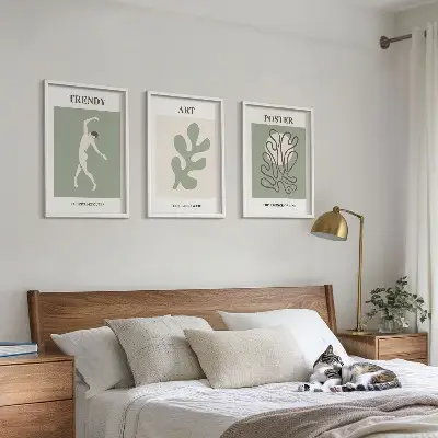 Fotowand met abstracte plantfiguren