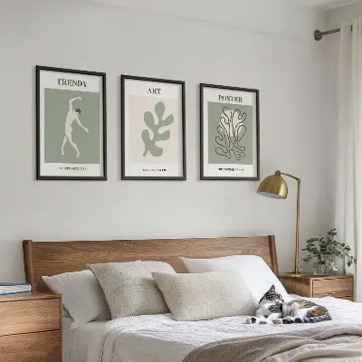 Fotowand met abstracte plantfiguren