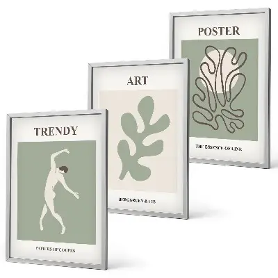 Fotowand met abstracte plantfiguren