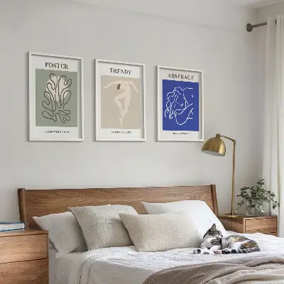 Fotowand met pastelkleurige kunst van Henri Matisse