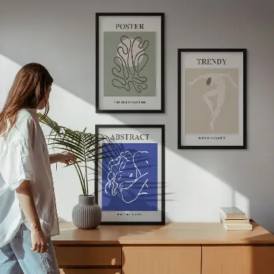 Fotowand met pastelkleurige kunst van Henri Matisse