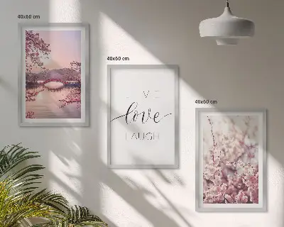 Fotowand met een motief van een brug met bloemen
