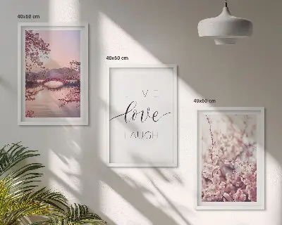 Fotowand met een motief van een brug met bloemen