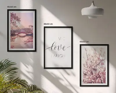 Fotowand met een motief van een brug met bloemen