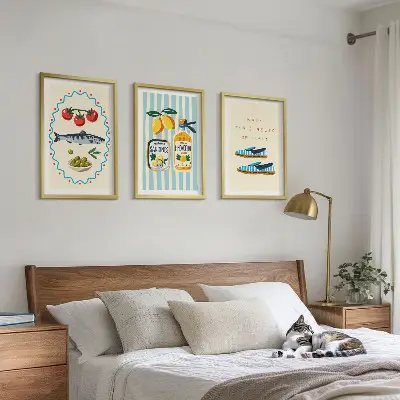 Wanddecoratieset schilderijen met Italiaanse levensstijl thema